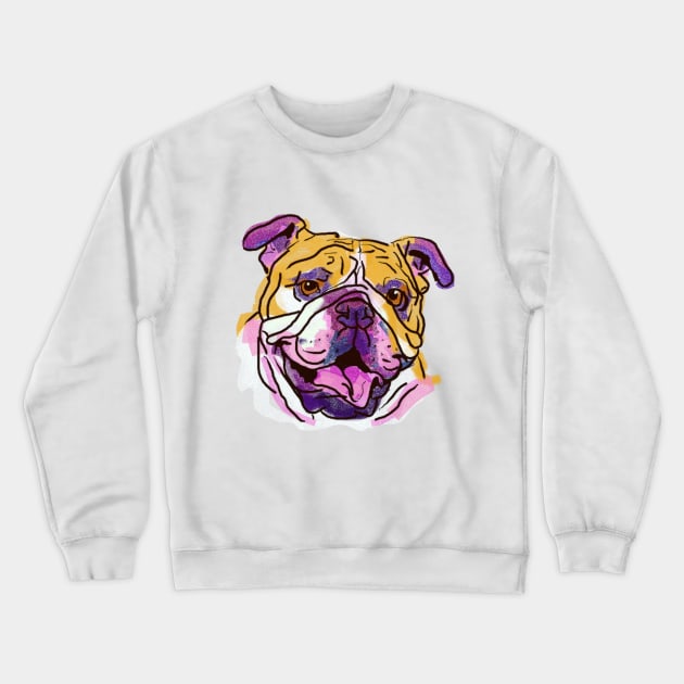 The Bulldog Love of My Life Crewneck Sweatshirt by lalanny